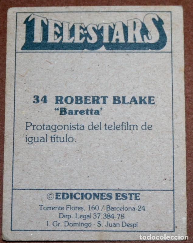 Coleccionismo cromos antiguos: CROMO COLECCI&Oacute;N TELESTARS N&ordm; 34 BARETTA - EDICIONES ESTE 1978 - Foto 2