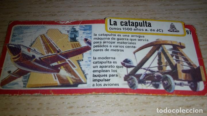 Coleccionismo cromos antiguos: Cromo Inventos Bimbo. N&uacute;mero 97 La Catapulta - Foto 1