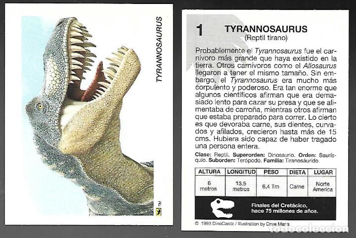 Colecionismo Cromos antigos: CROMO N&ordm; 1 DE LA COLECCION DINOCARDZ DE 1993