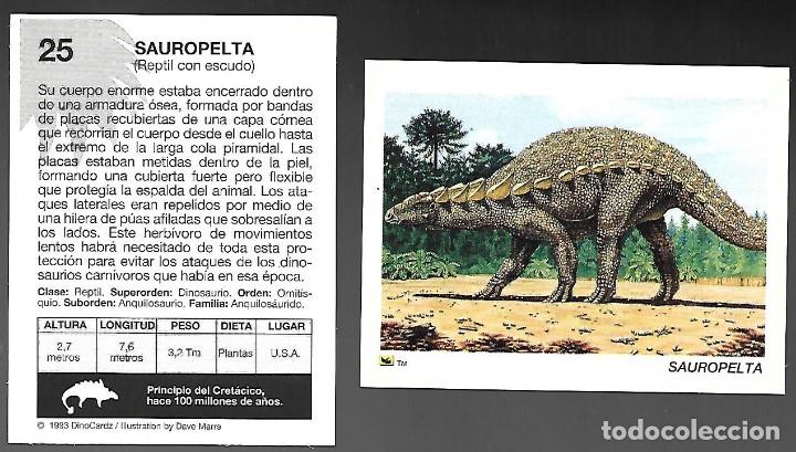 Coleccionismo cromos antiguos: CROMO N&ordm; 25 DE LA COLECCION DINOCARDZ 1993.