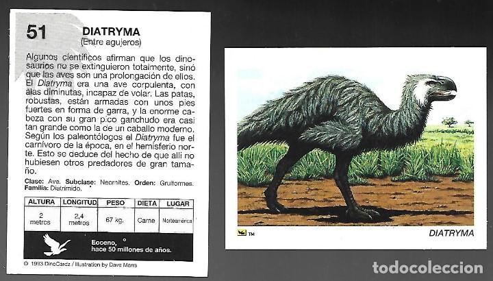 Collectable Antique Stickers: CROMO N&ordm; 51 DE LA COLECCION DINOCARDZ 1993.