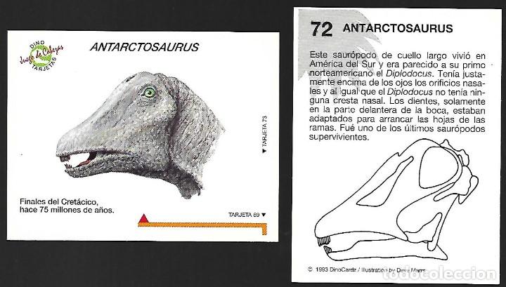 Coleccionismo Cromos antiguos: CROMO N&ordm; 72 DE LA COLECCION DINOCARDZ 1993.