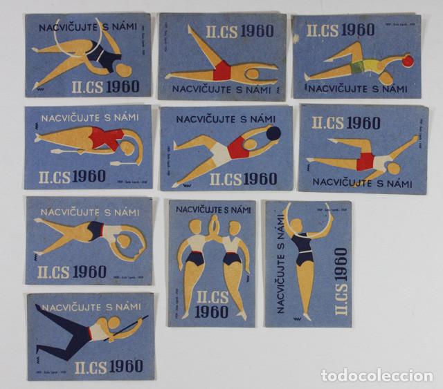 Collectionnisme Cartes &agrave; collectionner anciennes: ANTIGUOS 10 CROMOS DEPORTES CHECOSLOVACOS, CERILLAS, FOSFOROS, CHECOSLOVAQUIA,CROMO,CHECOS,MUY RAROS