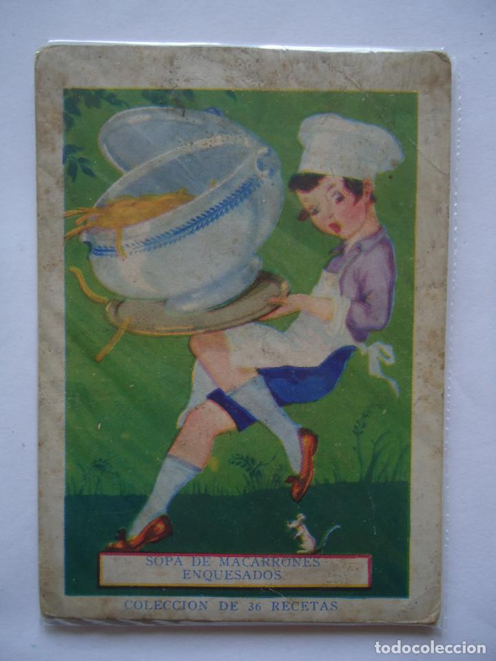 Collectable Antique Stickers: 4 CROMOS DE LA COLECCION DE 36 RECETAS. A&Ntilde;OS 40. CHOCOLATES AMATLLER