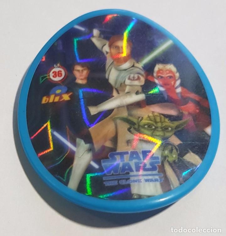 Coleccionismo cromos antiguos: TAZO STAR WARS THE CLONE WARS BLIX , NUMERO 36 - Foto 1