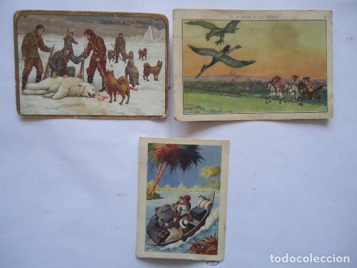 Collectable Antique Stickers: 3 CROMOS DE DIFERENTES COLECCIONES. A&Ntilde;OS 40.EXPEDICION AL POLO NORTE  ETC.