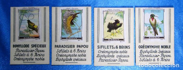 Coleccionismo Cromos antiguos: SERIE COMPLETA DE 4 CROMOS/CARTAS DEL JUEGO DE LAS FAMILIAS. OISEAUX. CHOCOLATES NESTL&Eacute;, 1930.
