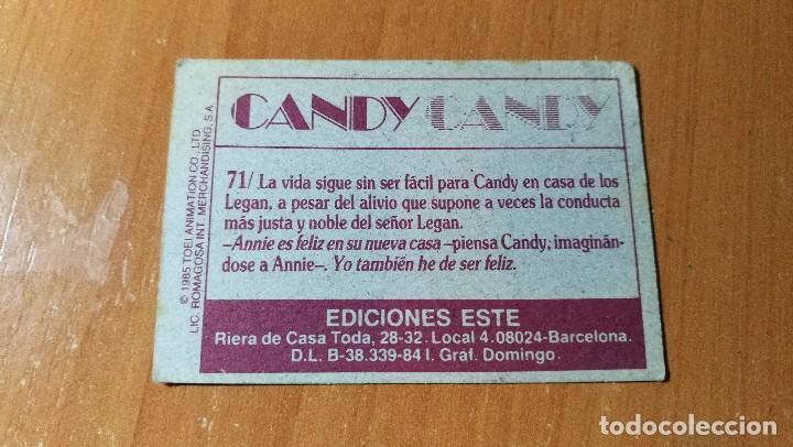 Coleccionismo cromos antiguos: CROMO CANDY CANDY N&ordm; 71 EDICIONES ESTE 1984 SIN PEGAR - Foto 2