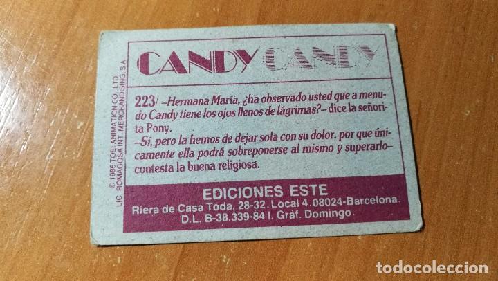 Coleccionismo cromos antiguos: CROMO CANDY CANDY N&ordm; 223 EDICIONES ESTE 1984 SIN PEGAR - Foto 2