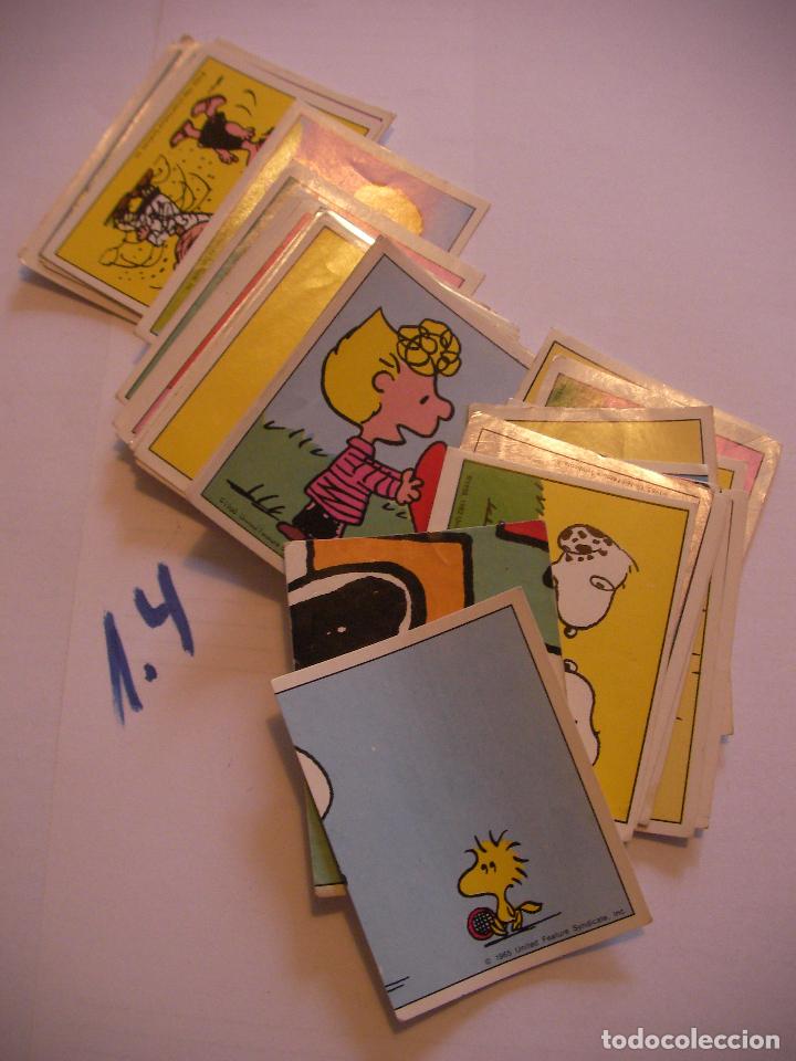 Coleccionismo cromos antiguos: LOTE DE ANTIGUOS CROMOS DE SNOOPY - Foto 1