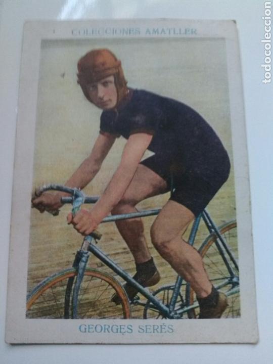 Coleccionismo cromos antiguos: Cromo Colecciones Amatller Ciclismo - George Ser&eacute;s