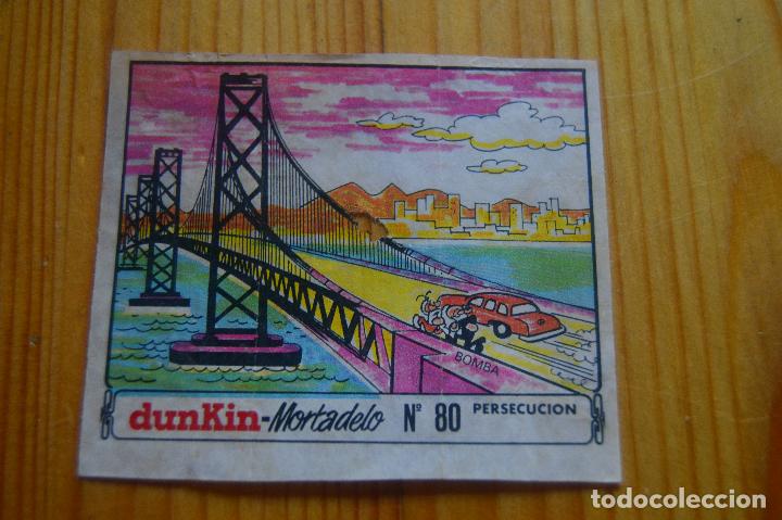 Coleccionismo cromos antiguos: DUNKIN MORTADELO Y FILEMON N&ordm; 80 * PERSECUCION ** - Foto 1