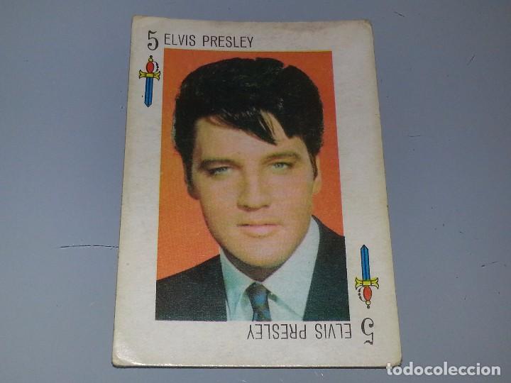 Coleccionismo cromos antiguos: ANTIGUO CROMO BARAJA VERDE TELE BANCO CANCION ED. ESTE CANTANTE ELVIS PRESLEY A&Ntilde;OS 60
