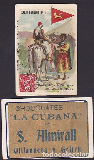 Coleccionismo Cromos antiguos: LOTE DE 12 CROMOS COLECCION SERIE CORREOS CHOCOLATES LA CUBANA VILANOVA Y LA GELTRU