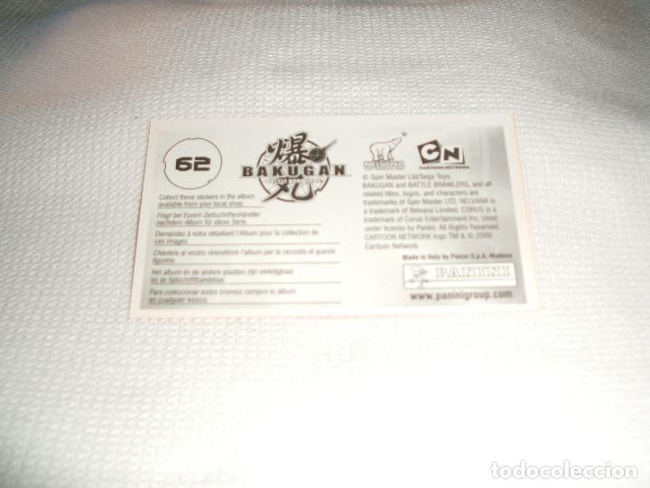 Coleccionismo cromos antiguos: Cromo Bakugan n&ordm; 62 - Foto 2