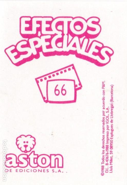 Coleccionismo cromos antiguos: CROMO EFECTOS ESPECIALES ASTON N&ordm; 66 - Foto 2