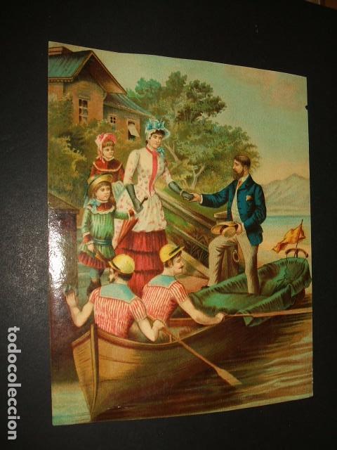 Coleccionismo cromos antiguos: CROMO EMBARCANDO SIGLO XIX - Foto 1