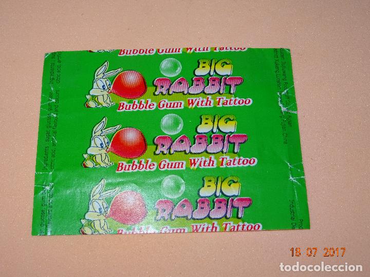 Coleccionismo cromos antiguos: Antiguo Envoltorio de Chicles Chicle * BIG RABBIT * - Foto 2