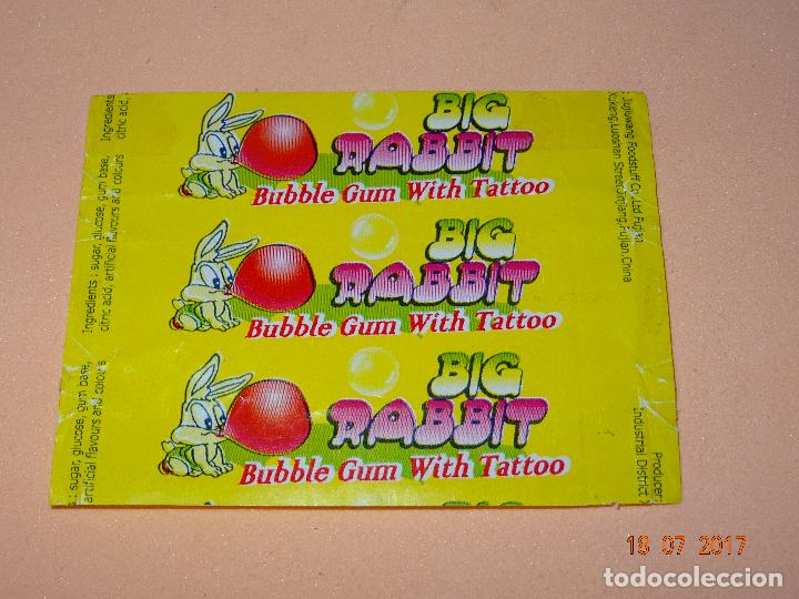 Coleccionismo cromos antiguos: Antiguo Envoltorio de Chicles Chicle * BIG RABBIT * - Foto 1