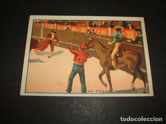 Collezionismo Figurine antiche: CORRIDA DE TOROS UN PICADOR CROMO SIGLO XIX