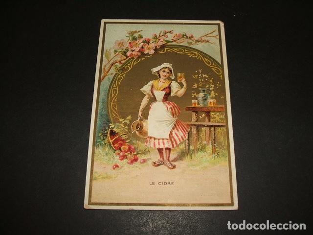 Coleccionismo cromos antiguos: LA SIDRA CROMO SIGLO XIX - Foto 1