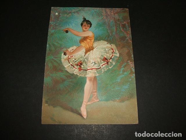 Coleccionismo cromos antiguos: BAILARINA CROMO SIGLO XIX - Foto 1