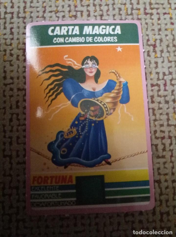 Coleccionismo Cromos antiguos: Carta M&aacute;gica con cambio de colores - Tele Indiscreta