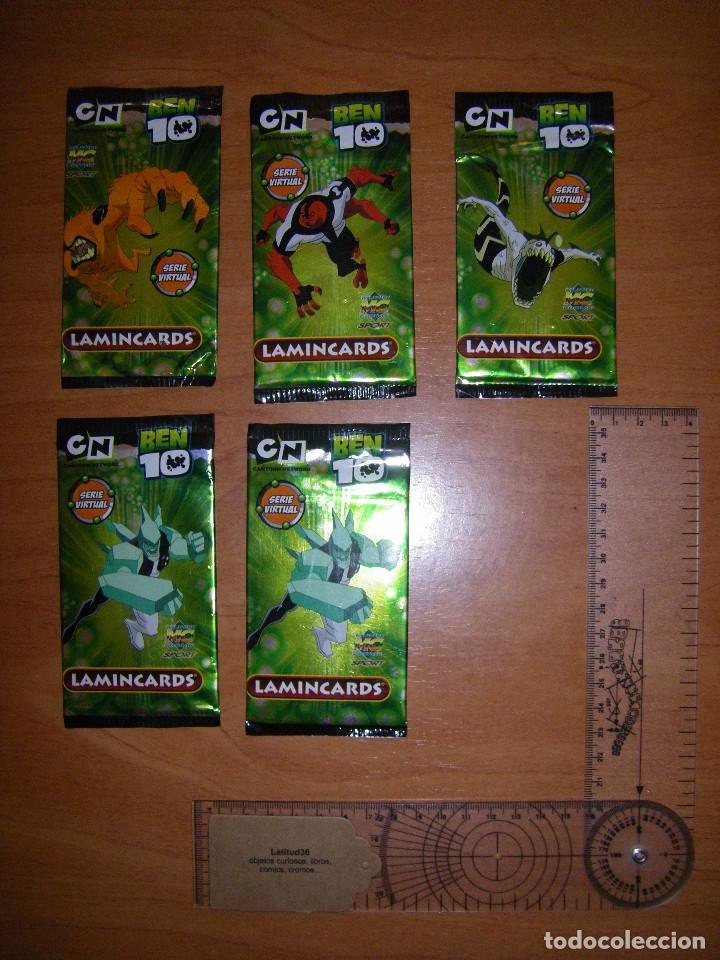 Coleccionismo cromos antiguos: 5 sobres sin abrir de Ben 10 - Foto 1