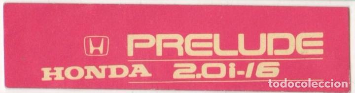 Coleccionismo cromos antiguos: COLECCI&Oacute;N CROMOS MARCAS MOTOS COCHES DEPORTES PEGATINA STICKER MARCA HONDA PRELUDE 2.0i-16 A&Ntilde;OS 90