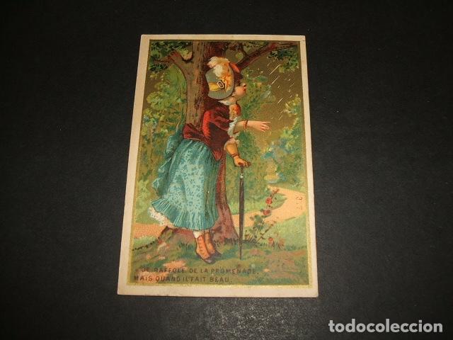 Coleccionismo cromos antiguos: CROMO SIGLO XIX MUJER DE PASEO - Foto 1