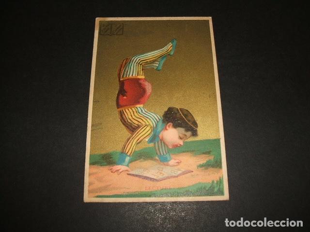 Coleccionismo cromos antiguos: CROMO SIGLO XIX LA LECTURA - Foto 1