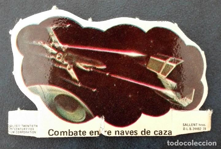 Coleccionismo Cromos antiguos: PHOSKITOS CROPAN PROMO TROQUELADO LA GUERRA DE LAS GALAXIAS Combate entre naves de caza