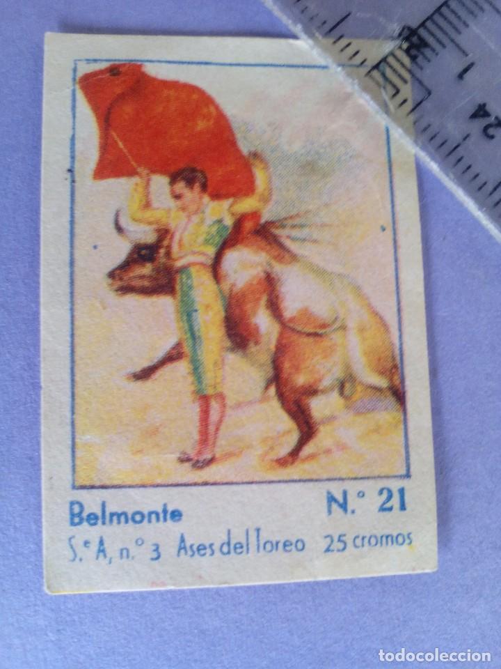 Coleccionismo Cromos antiguos: antiguo cromo ases del toreo belmonte n&ordm; 21