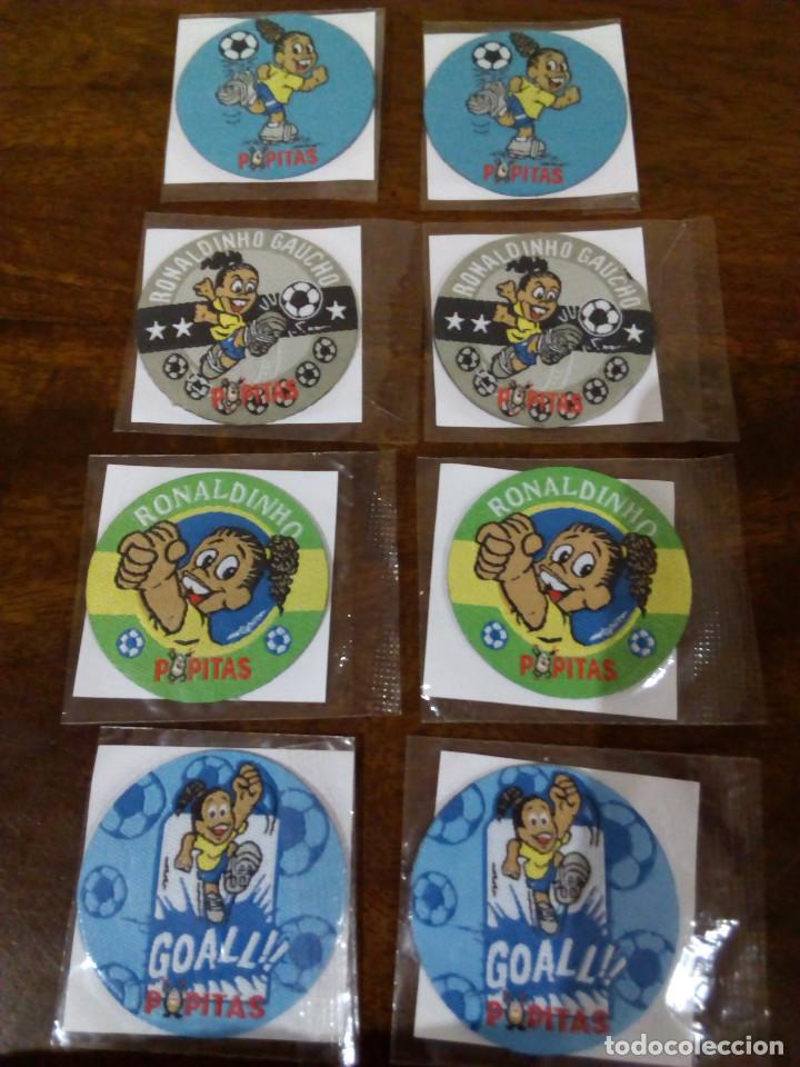 Coleccionismo cromos antiguos: Lote de 8 Parches Termoadhesivos de Ronaldinho. Sin abrir. - Foto 1