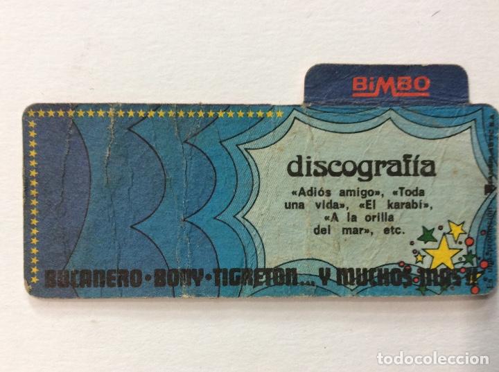 Coleccionismo cromos antiguos: CROMO BIMBO DISCOGRAF&Iacute;A LOS ALBAS - Foto 2