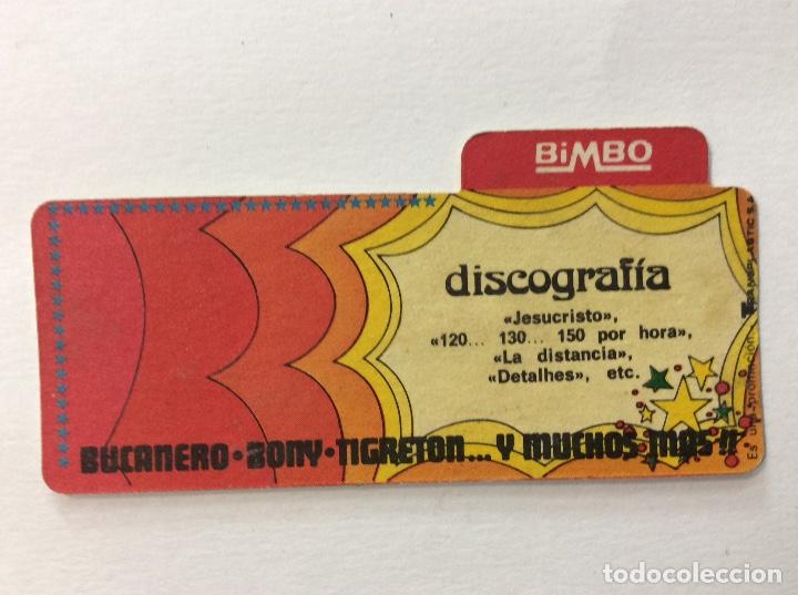 Coleccionismo cromos antiguos: CROMO BIMBO DISCOGRAF&Iacute;A ROBERTO CARLOS - Foto 2