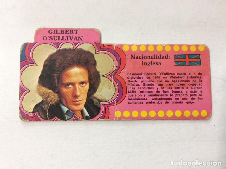 Coleccionismo cromos antiguos: CROMO BIMBO DISCOGRAF&Iacute;A GILBERT O&rsquo;SULLIVAN - Foto 1