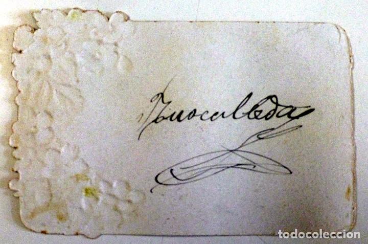 Coleccionismo cromos antiguos: cromo troquelado chocolate evaristo juncosa - Foto 2