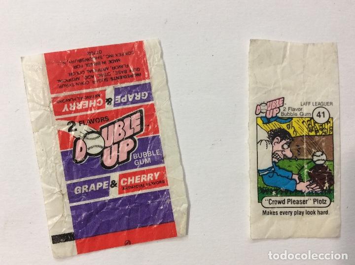 Coleccionismo cromos antiguos: CHICLE DOUBLE UP ENVOLTORIO + CROMO - Foto 1