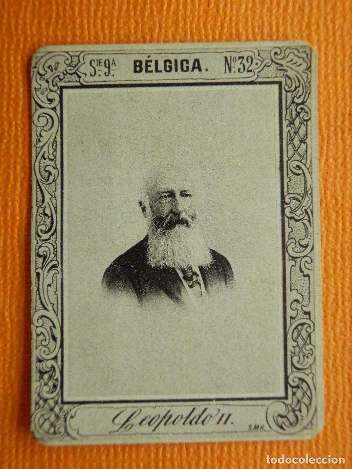 Colecionismo Cromos antigos: FOTOTIPIA - SERIE 9 REYES, PRINCIPES, PRINCESAS N&ordm; 32 - CERILLAS - LEOPOLDO II - B&Eacute;LGICA