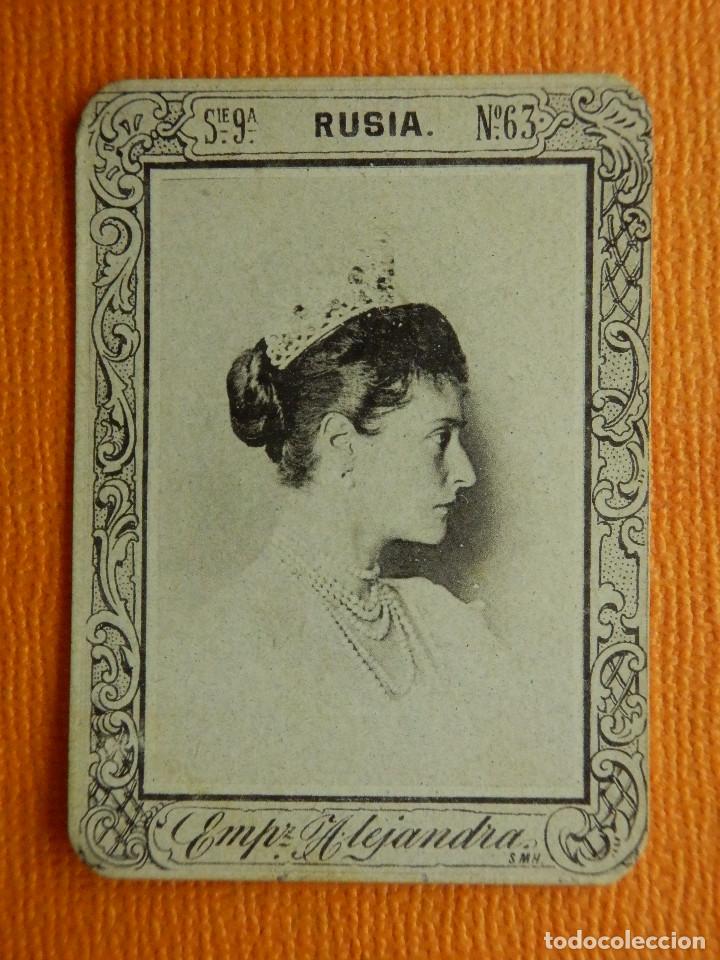 Colecionismo Cromos antigos: ANTIGUA FOTOTIPIA - SERIE 9 REYES, PRINCIPES, PRINCESAS N&ordm; 63 - CERILLAS - EMP, ALEJANDRA - RUSIA