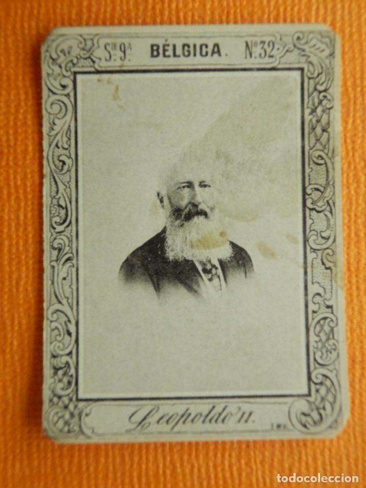 Collezionismo Figurine antiche: FOTOTIPIA - SERIE 9 REYES, PRINCIPES, PRINCESAS N&ordm; 32 - CERILLAS - LEOPOLDO II - B&Eacute;LGICA