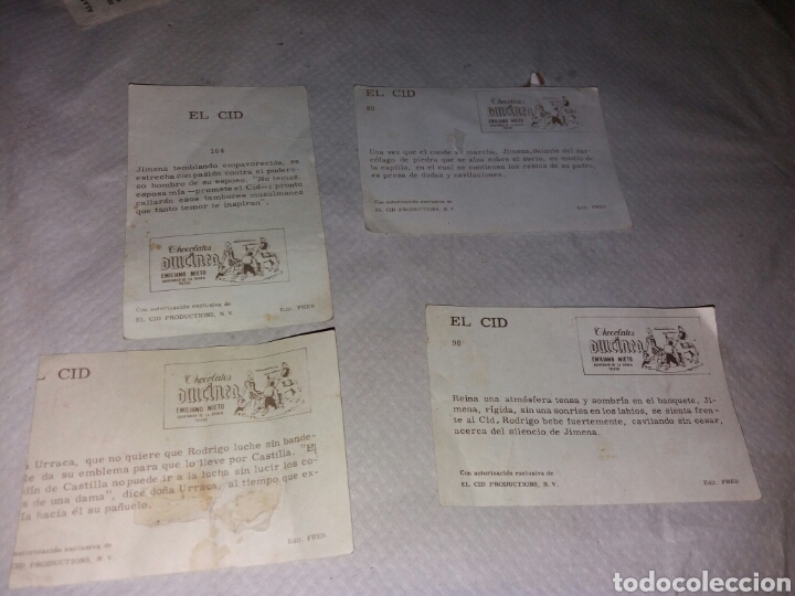 Coleccionismo cromos antiguos: lote 4 cromos el cid chocolates dulcinea - Foto 2
