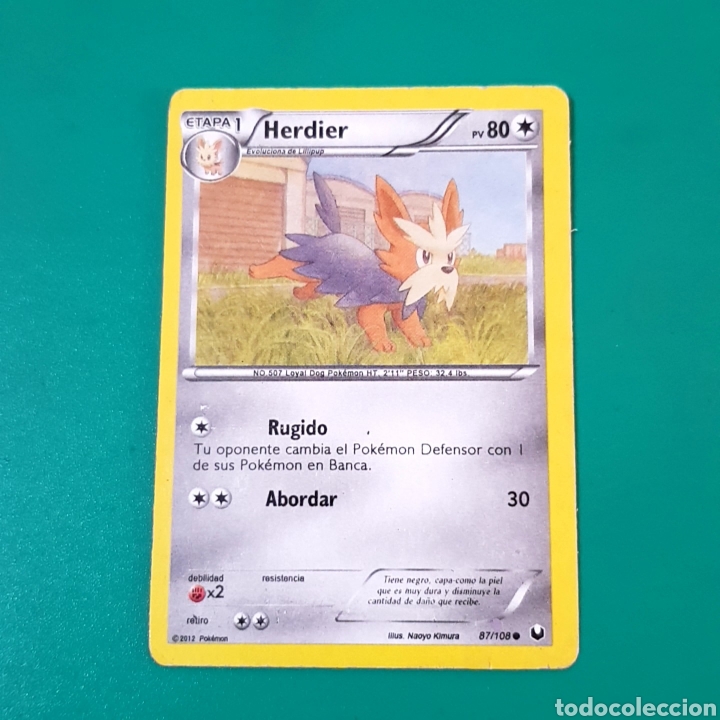 Coleccionismo cromos antiguos: Carta POKEMON - HERDIER - Foto 1