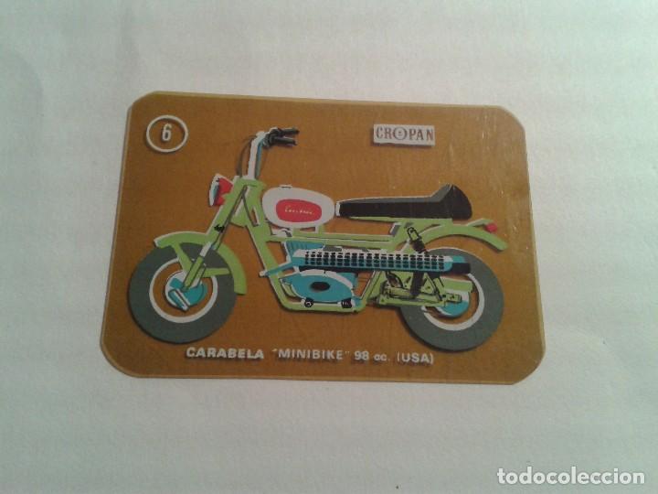Coleccionismo Cromos antiguos: MOTOS CROPAN CROMO PLASTICO MOTO CARABELA MINIBIKE N&ordm; 6
