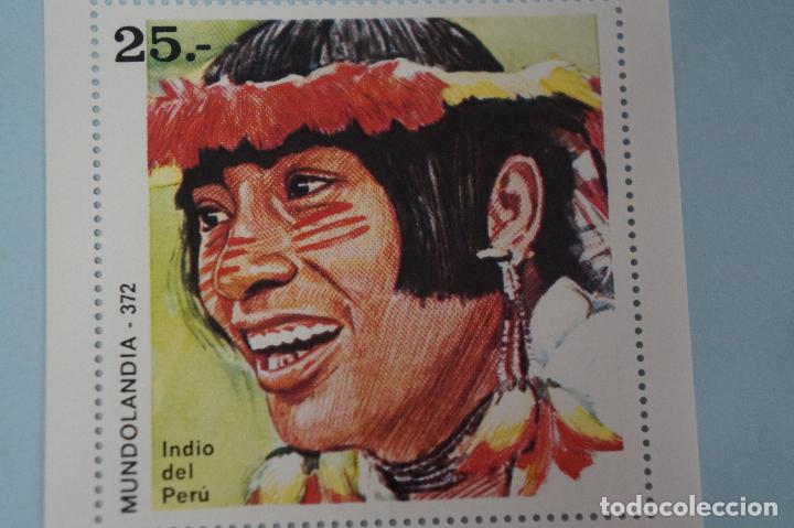 Coleccionismo Cromos antiguos: CROMO DE:INDIO DEL PER&Uacute;,(SIN PEGAR),N&ordm; 372,DEL &Aacute;LBUM,MUNDOLANDIA