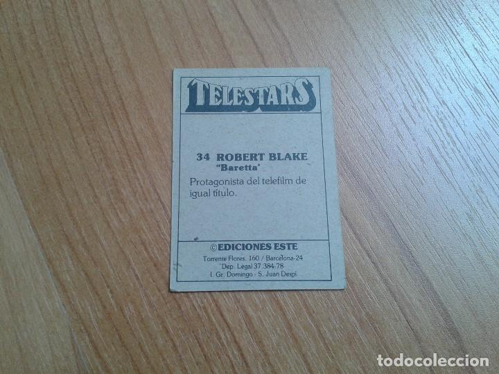 Coleccionismo cromos antiguos: TELESTARS - n&ordm; 34 - Robert Blake - Baretta - Ediciones Este - 1978 - Nunca Pegado - Foto 2
