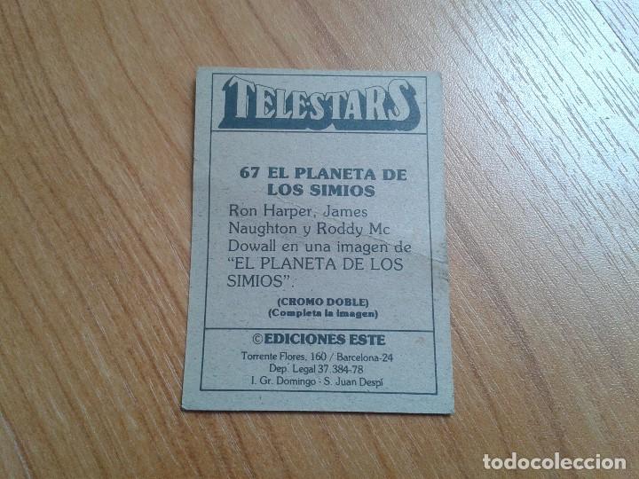 Coleccionismo cromos antiguos: TELESTARS - n&ordm; 67 - El Planeta de los Simios - Ediciones Este - 1978 - Nunca Pegado - Foto 2