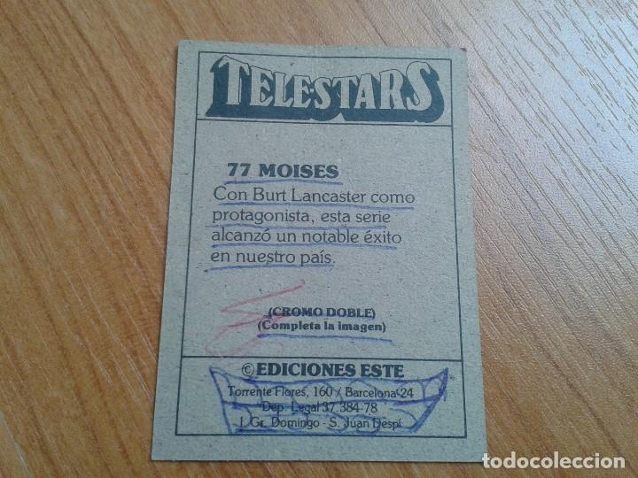 Coleccionismo cromos antiguos: TELESTARS - n&ordm; 77 - Moises - Ediciones Este - 1978 - Nunca Pegado - Foto 2