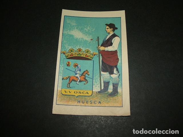 Collectionnisme Cartes &agrave; collectionner anciennes: HUESCA ESCUDO Y TIPO DE LA PROVINCIA CROMO A&Ntilde;OS 30